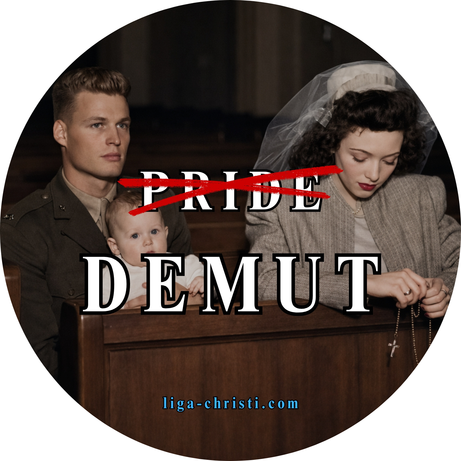 VORBESTELLUNG: Aufkleber „DEMUT“ (7 × 7 cm)