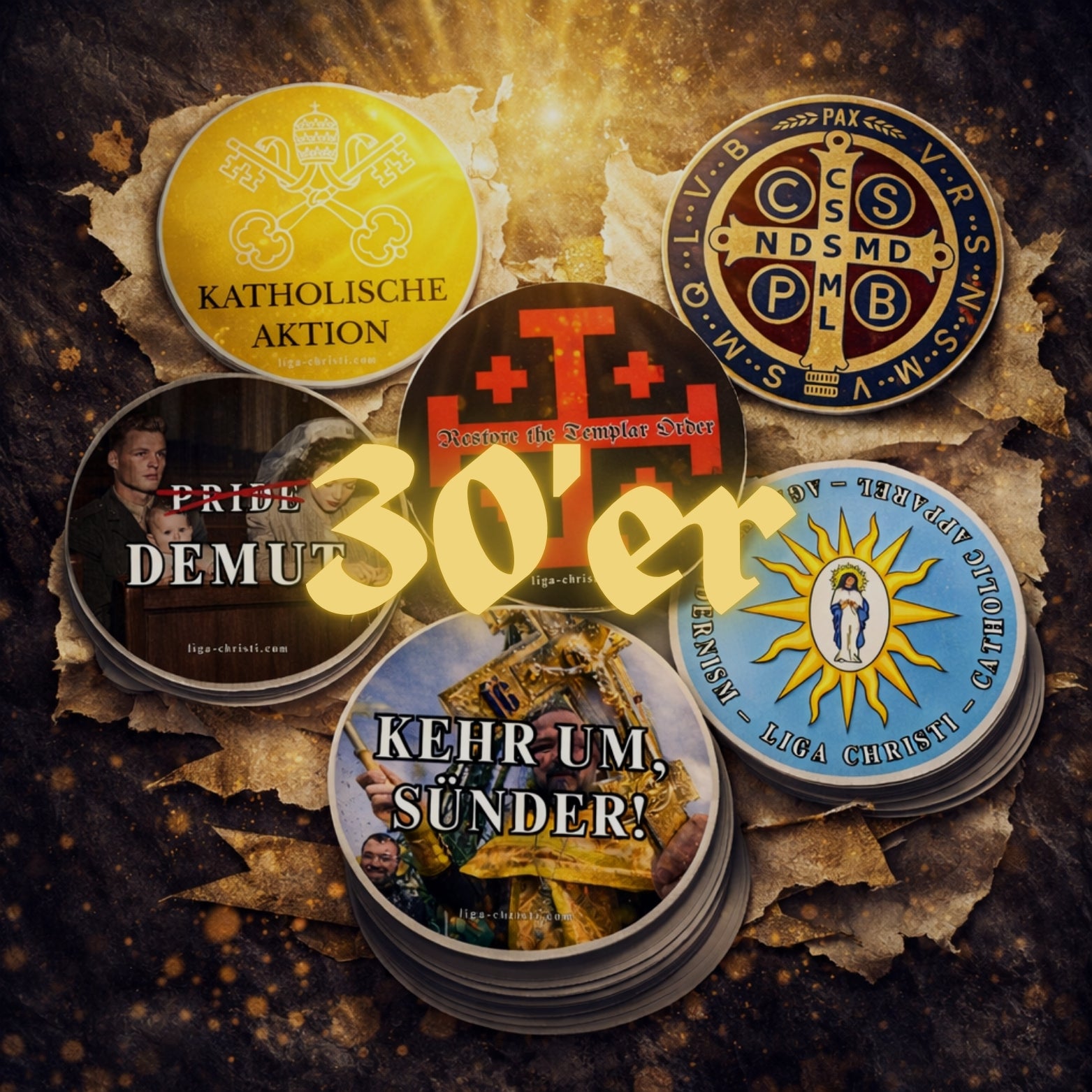 VORBESTELLUNG: 30 Aufkleber Ritterbruder-Bündel